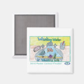 Aimant Le déversement d'eau est une perte de vie (Recto/Verso)