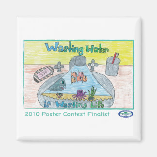 Aimant Le déversement d'eau est une perte de vie