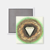 Aimant Le diamant est formé sous une grande pression (Recto/Verso)