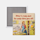 Aimant Le Dîner Est Prêt Lorsque L'Alarme Fumée Se Désact (Recto/Verso)