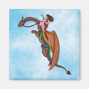 Aimant Le dragon arc-en-ciel