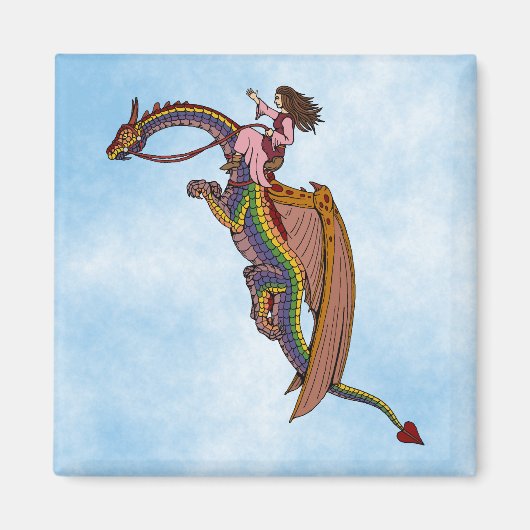 Aimant Le dragon arc-en-ciel (Devant)