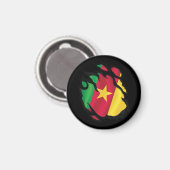 Aimant Le drapeau camerounais déchiré (Recto/Verso)