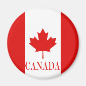 Aimant Le drapeau de la Feuille d'érable du Canada (Devant)