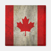 Aimant Le drapeau du Canada à Grunge (Devant)