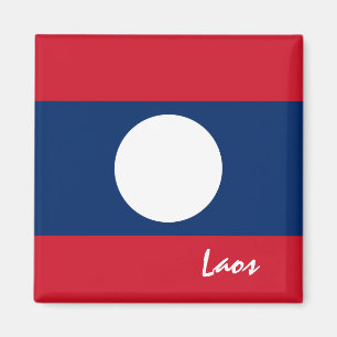 Aimant Le drapeau du Laos & Voyage au Laos, vacances /spo