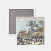 Aimant Le drapeau français entrant dans Abomey (Recto/Verso)