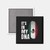 Aimant Le Drapeau Mexicain Mexique C'Est Dans Mon Adn (Recto/Verso)