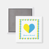 Aimant Le drapeau ukrainien au design simple (Recto/Verso)