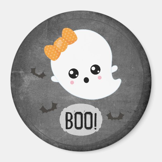 Aimant Le fantôme de Boo Halloween (Devant)