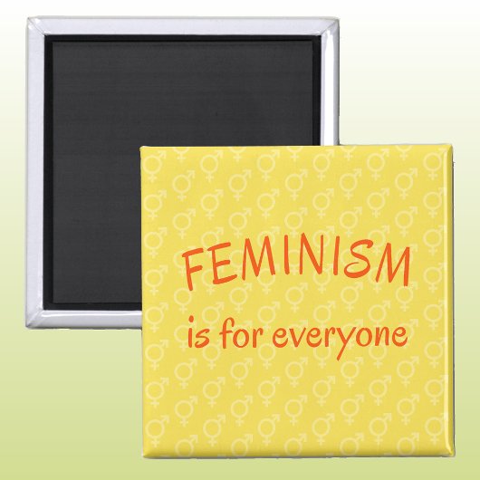 Aimant Le féminisme pour tous jaune vif