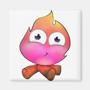 Aimant Le feu mignon rose