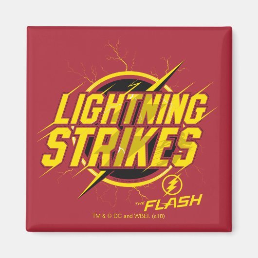 Aimant Le Flash | Graphique "Frappes de foudre" (Devant)