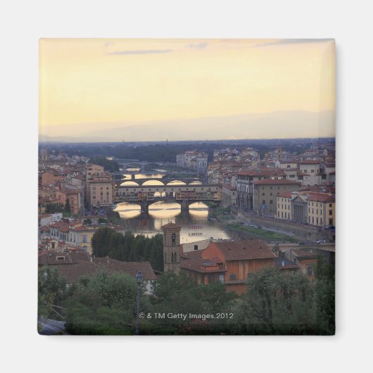 Aimant Le fleuve Arno et le Ponte Vecchio à Florence, (Devant)