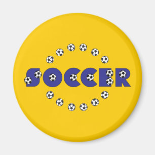 Aimant Le football dans le bleu