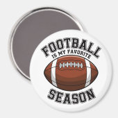 Aimant Le football est ma saison préférée (Recto/Verso)