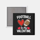 Aimant Le Football Est Mon Sport De Saint Valentin (Recto/Verso)