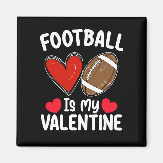 Aimant Le Football Est Mon Sport De Saint Valentin (Devant)