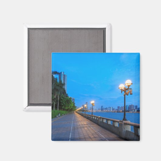 Aimant Le front de mer de Guangzhou (Recto/Verso)