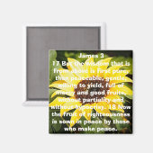 Aimant le fruit de la justice bible verse tournesol (Recto/Verso)