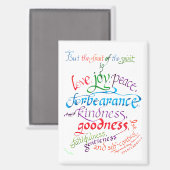 Aimant Le fruit de l'Esprit Bible Verse (Recto/Verso)