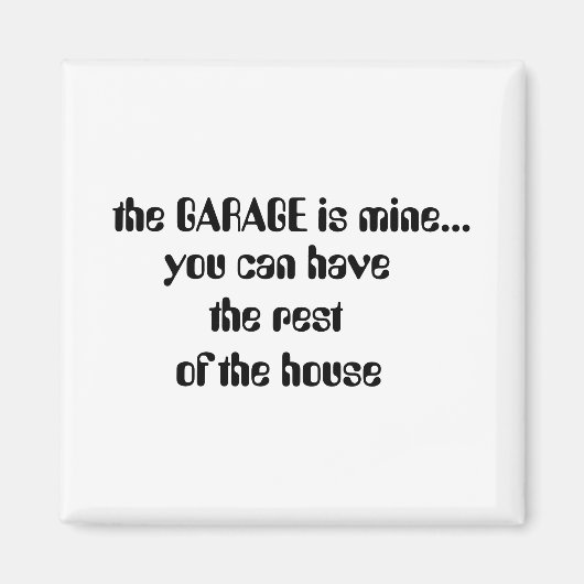 Aimant le GARAGE est à moi..., (Devant)