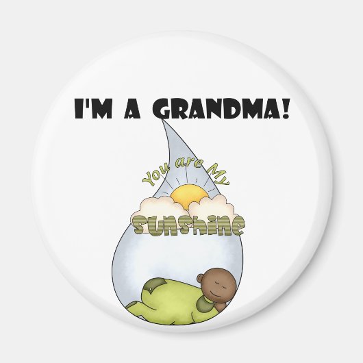 Aimant Le garçon américain africain Sunshine de grand-mèr (Devant)