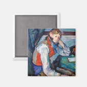 Aimant Le Garçon de la Veste Rouge, Cezanne (Recto/Verso)