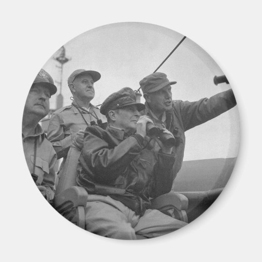 Aimant Le général Douglas MacArthur bombardement d'Inchon (Devant)