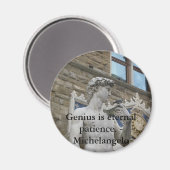 Aimant Le génie est la patience éternelle. - Citation Mic (Recto/Verso)