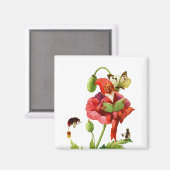 Aimant Le Gnome du coquelicot (Recto/Verso)