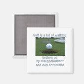Aimant Le golf est beaucoup de marche (Recto/Verso)