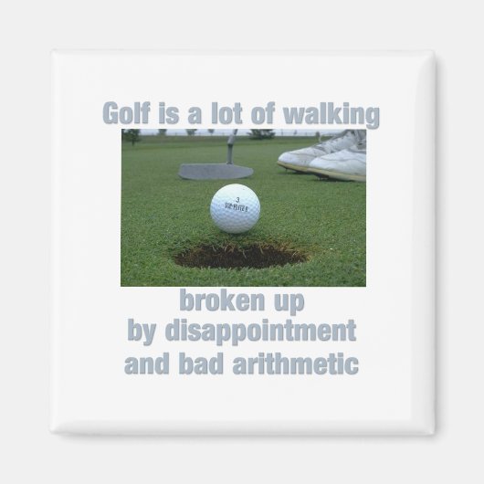 Aimant Le golf est beaucoup de marche (Devant)
