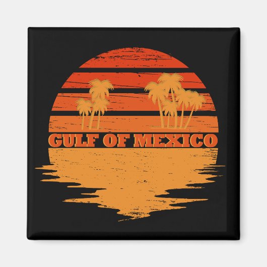 Aimant Le golfe du Mexique reste salé vintage (Devant)