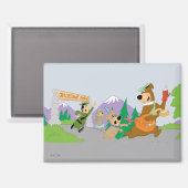 Aimant Le grand panier de pique-nique de Yogi Bear (Recto/Verso)