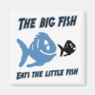 Aimant Le grand poisson mange l'aimant drôle de petits