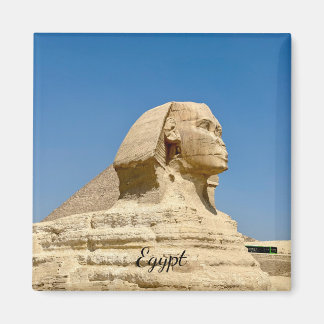 Aimant Le Grand Sphinx de Gizeh contre un ciel bleu clair