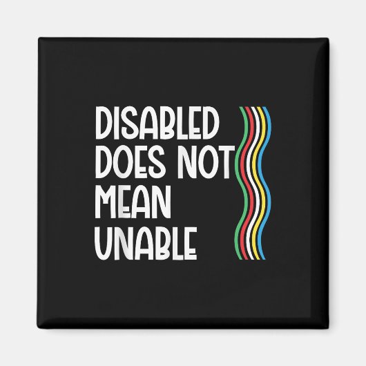 Aimant Le Handicap N'Est Pas Une Fierté Invalide Égale (Devant)