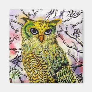 Aimant Le hibou jaune