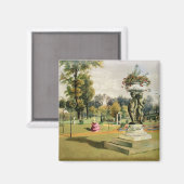 Aimant Le Jardin de la Terrasse, Abbaye de Woburn (chromo (Recto/Verso)