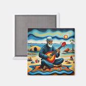 Aimant Le Joueur Bouzouki (Recto/Verso)