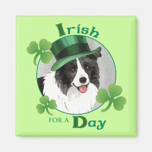 Aimant Le jour border collie de St Patrick