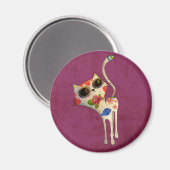 Aimant Le Jour de la mignonne chatte blanche morte (Recto/Verso)