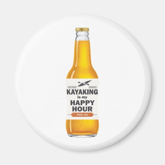 Aimant Le Kayak Est Mon Heureuse Heure (Devant)