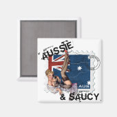 Aimant Le Kitsch Bitsch : Aussie & Saucy Pin Up (Recto/Verso)
