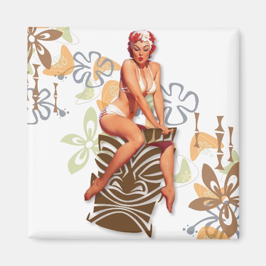 Aimant Le Kitsch Bitsch : La déesse Tiki (Devant)