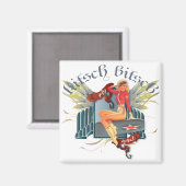 Aimant Le Kitsch Bitsch : Pin De Tatouage Fly Girl (Recto/Verso)