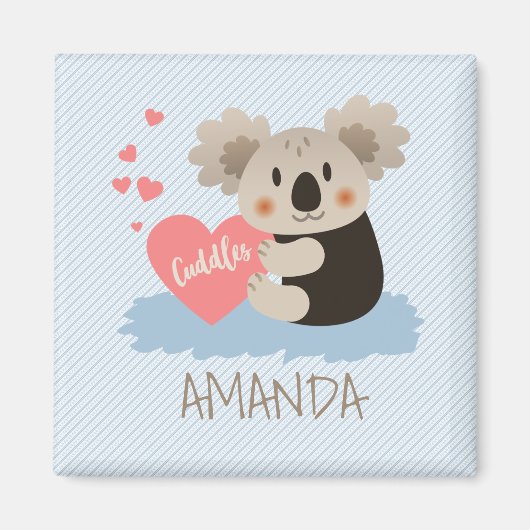 Aimant Le koala mignon caresse ID386 (Devant)