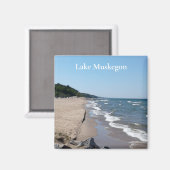 Aimant Le lac Muskegon (Recto/Verso)