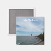 Aimant Le lac Muskegon (Recto/Verso)